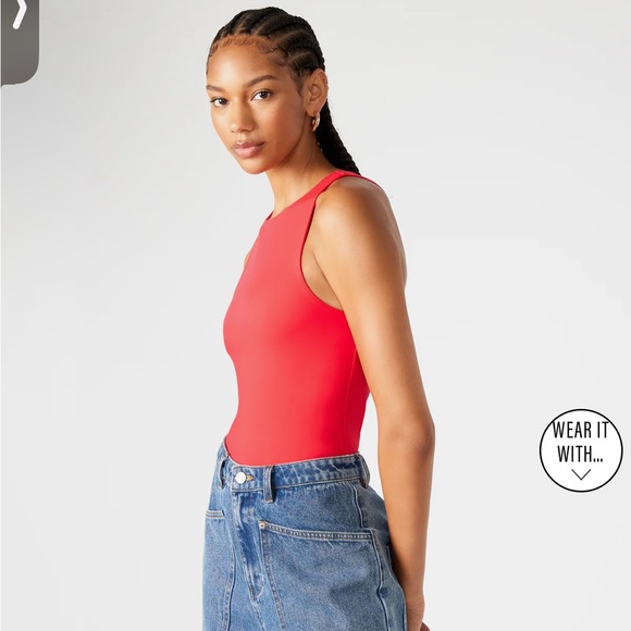 Steve Madden Red Nico Bodysuit - Picture 2 of 10